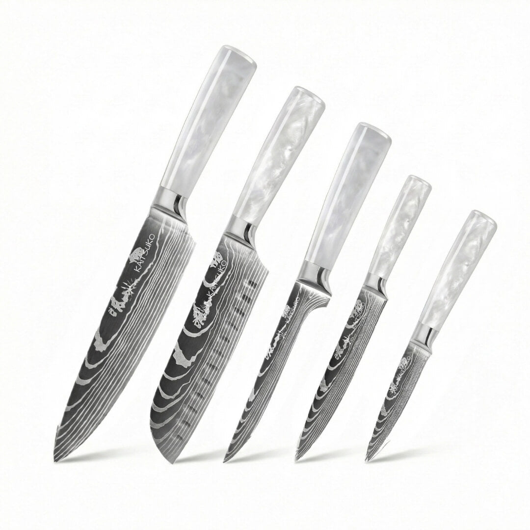 Set of 5 Japanese knives - Chef Tanaka