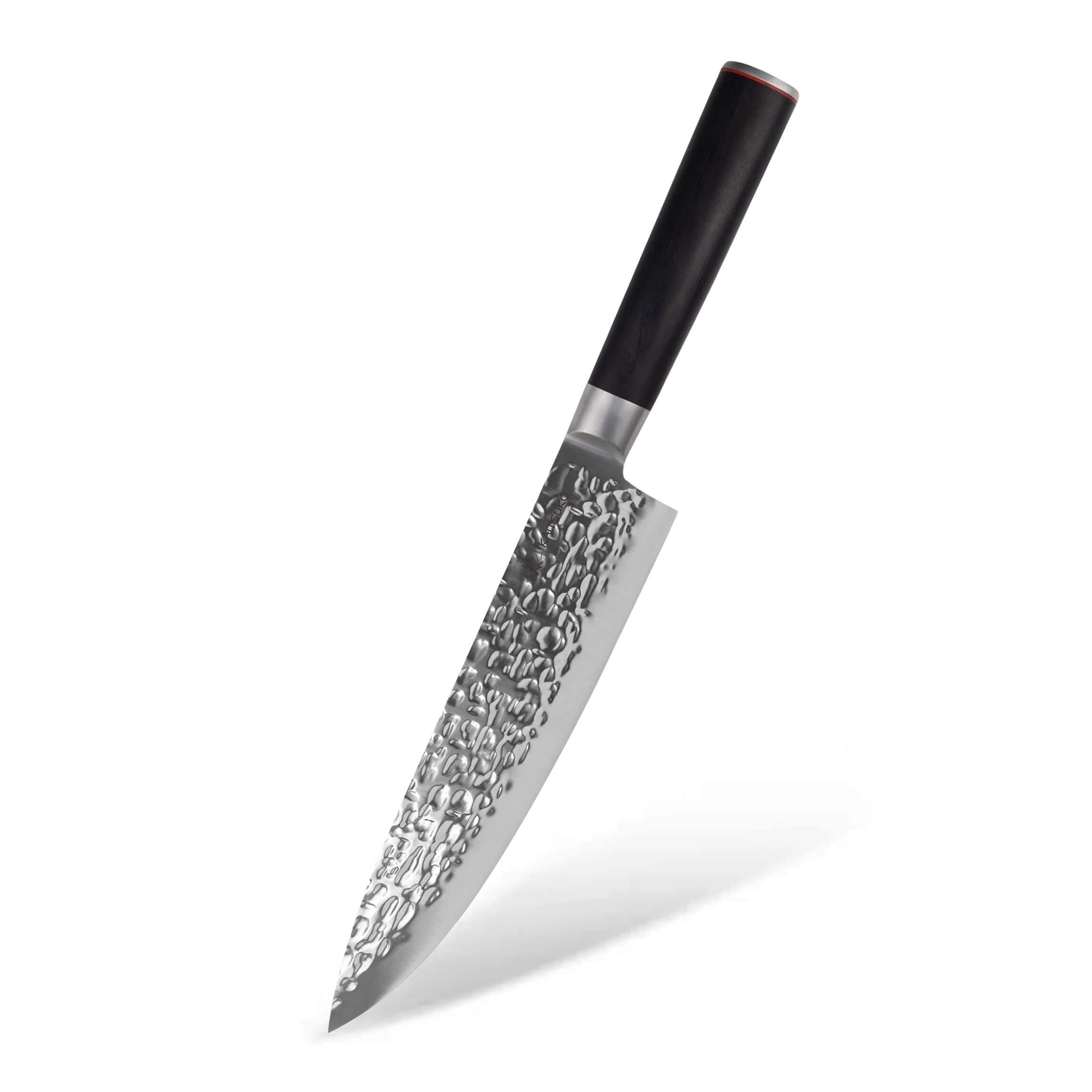 Couteau de chef Kaito en acier martele manche pakkawood