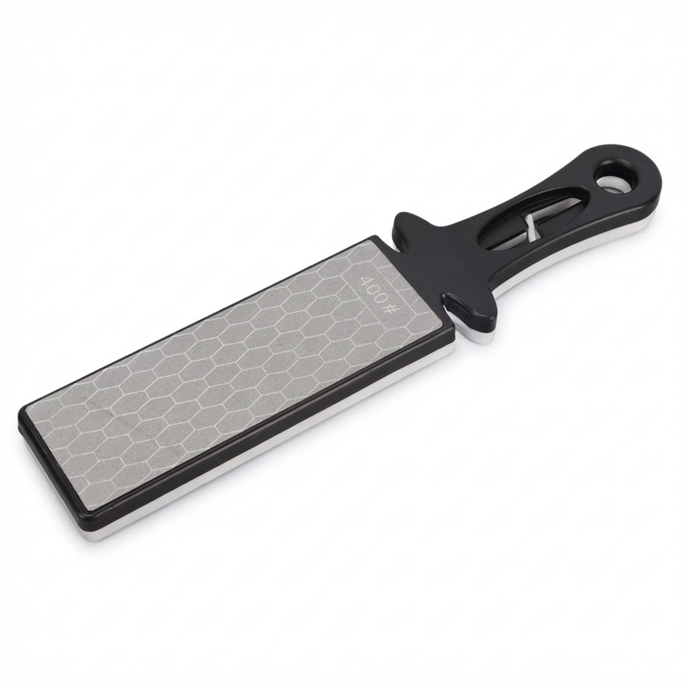 Pierre à aiguiser double face pour couteau et ciseau