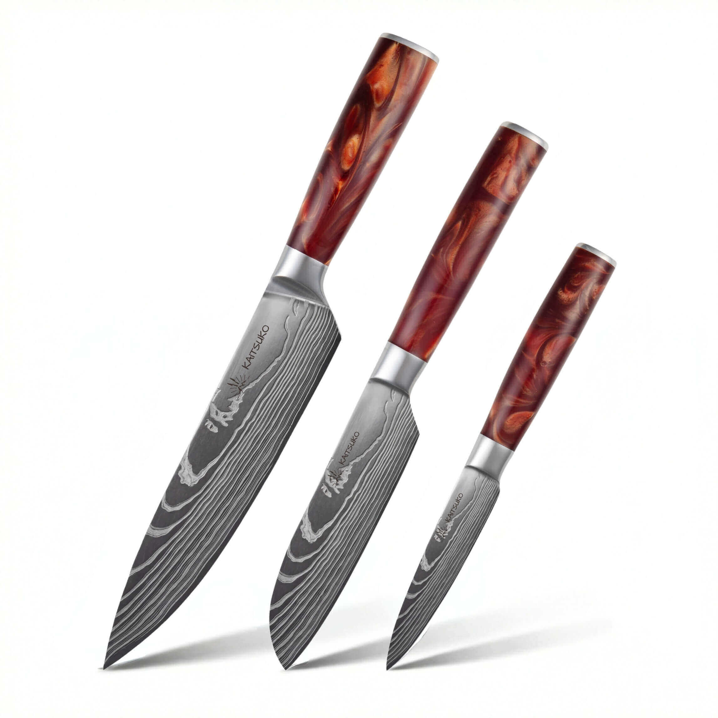 Christmas Cooking Lover Gift Set – Tanaka Land of Fire (3 Japanese knives + 1 pro sharpener + free Kaitsuko E-cookbook)
