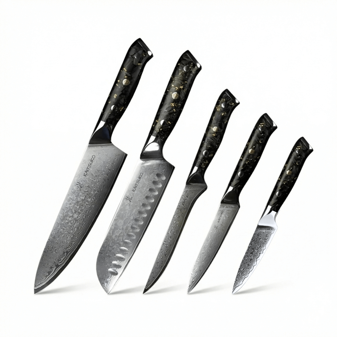 Set of 5 Japanese knives - Chef Yakumoto
