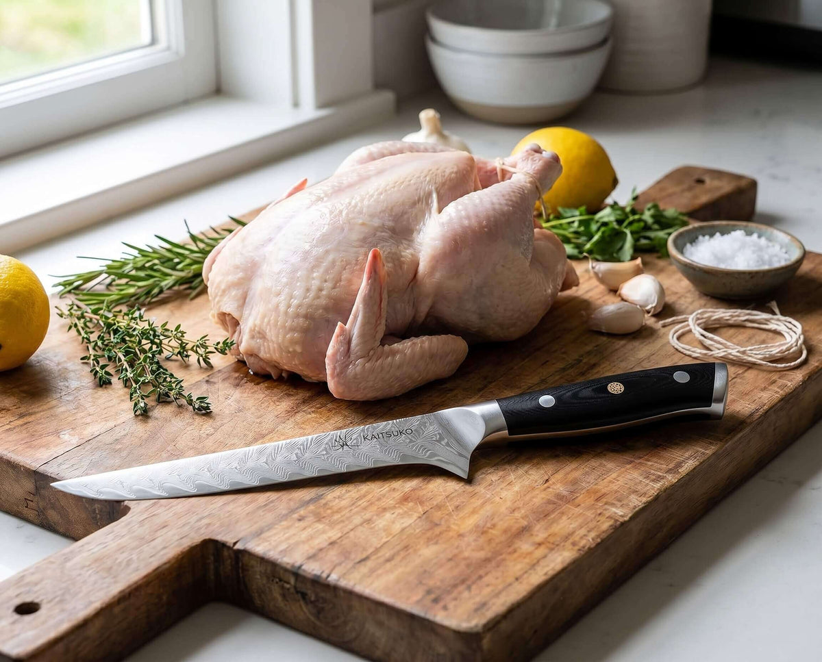 Quel couteau japonais pour la volaille : désosser un poulet facilement