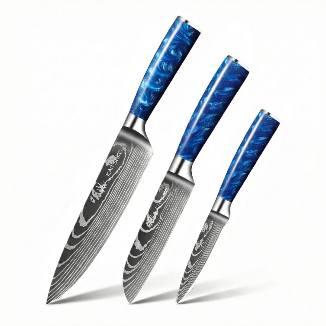 Set of 3 Japanese knives - Chef Tanaka