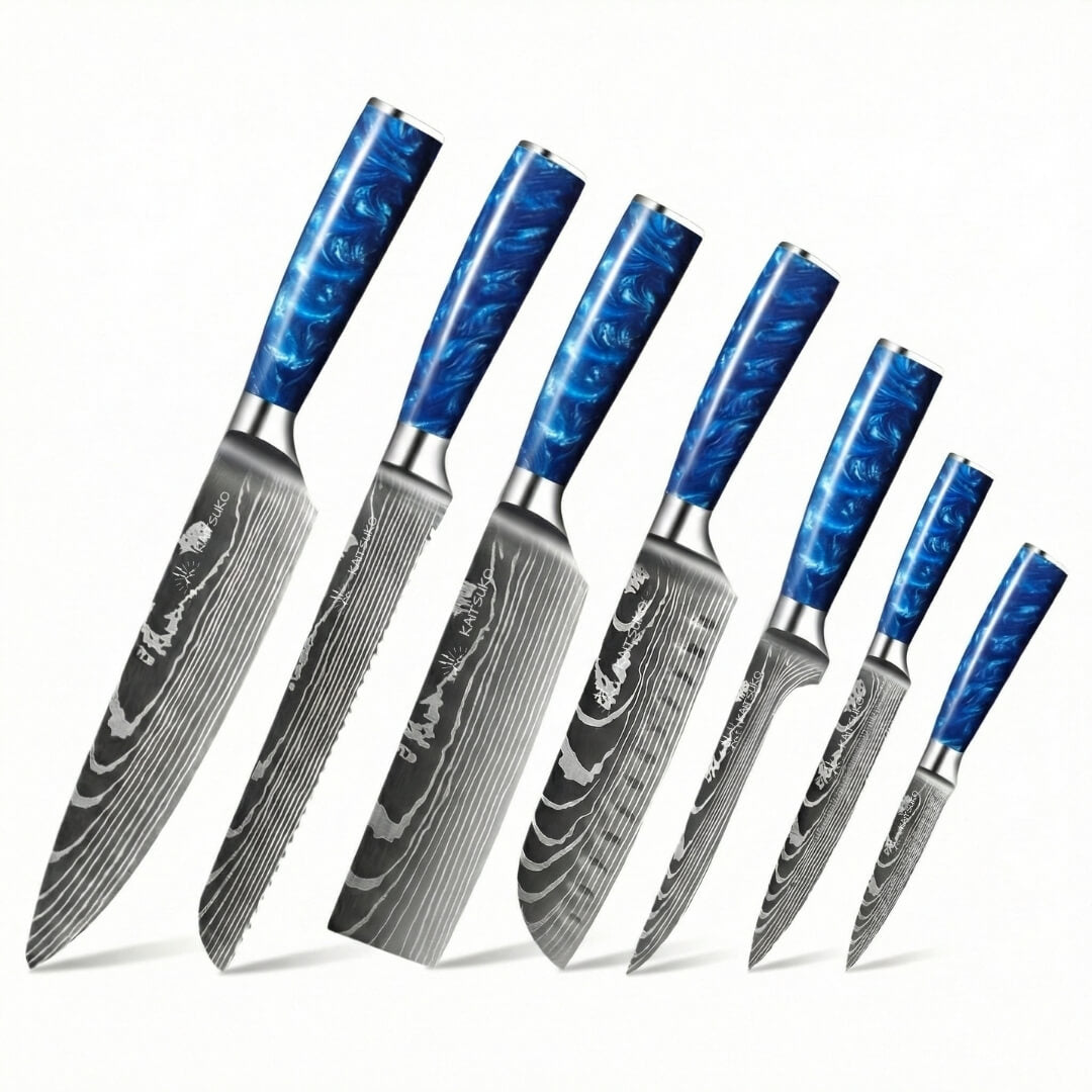 Set of 7 Japanese knives - Chef Tanaka