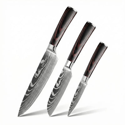 Set of 3 Japanese knives - Chef Tanaka