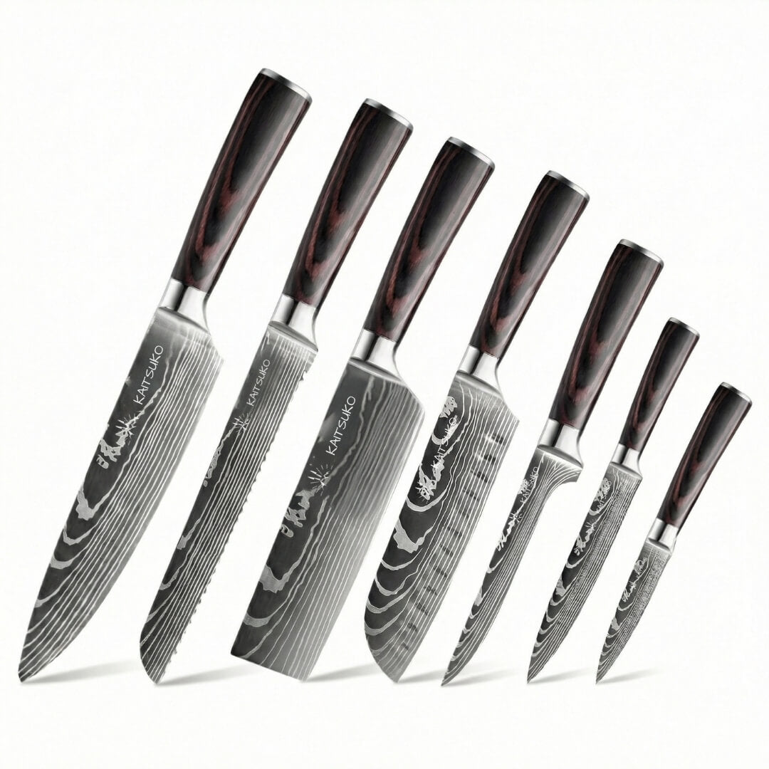 Set of 7 Japanese knives - Chef Tanaka