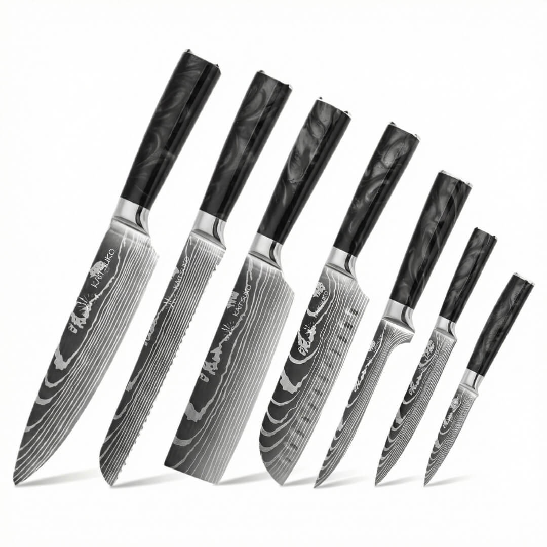 Set of 7 Japanese knives - Chef Tanaka