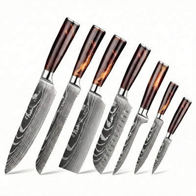 Set of 7 Japanese knives - Chef Tanaka