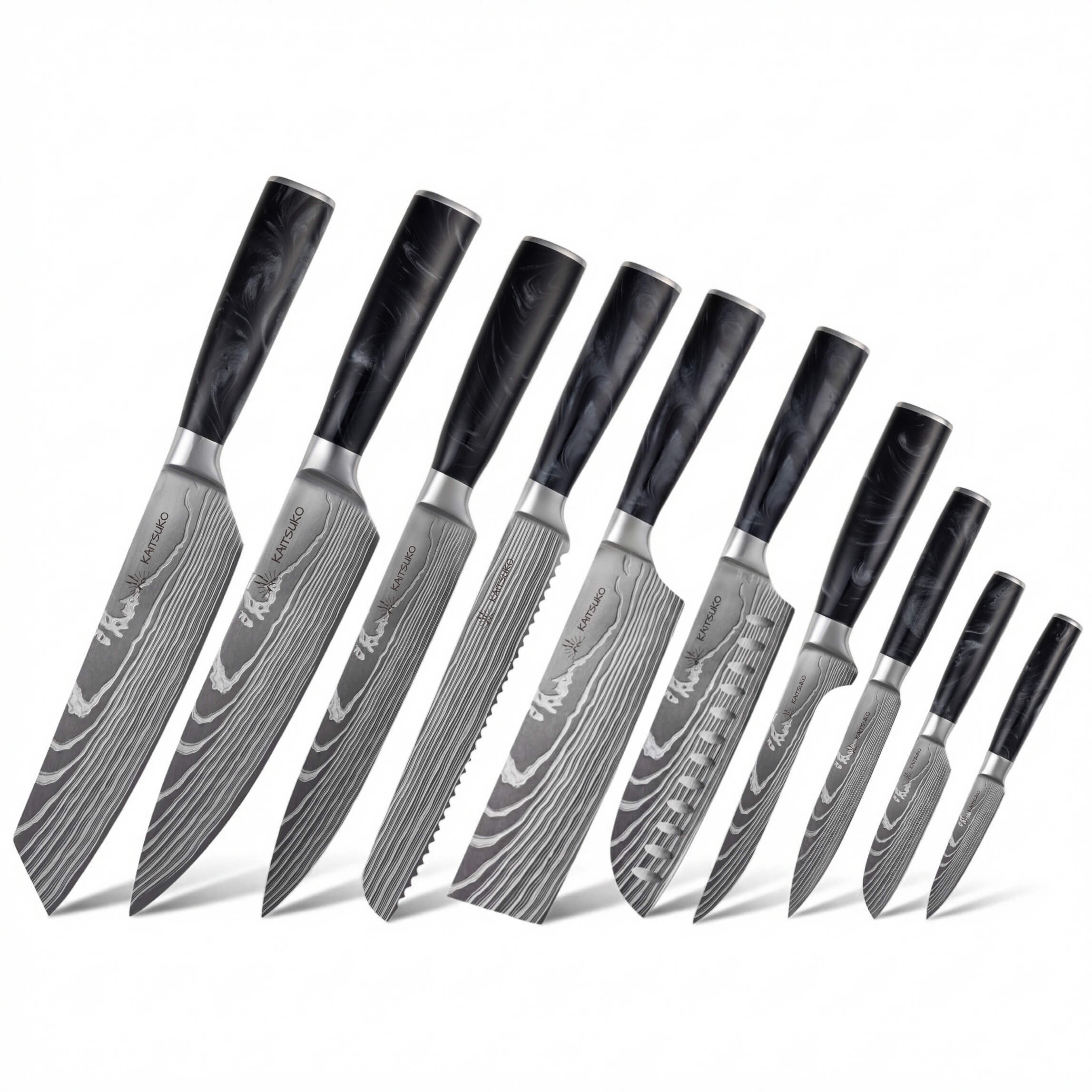 Set of 10 Japanese knives - Chef Tanaka