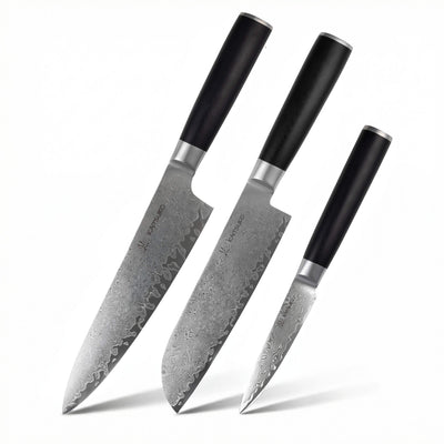 Set de 3 couteaux Kyoto acier damas manche g10