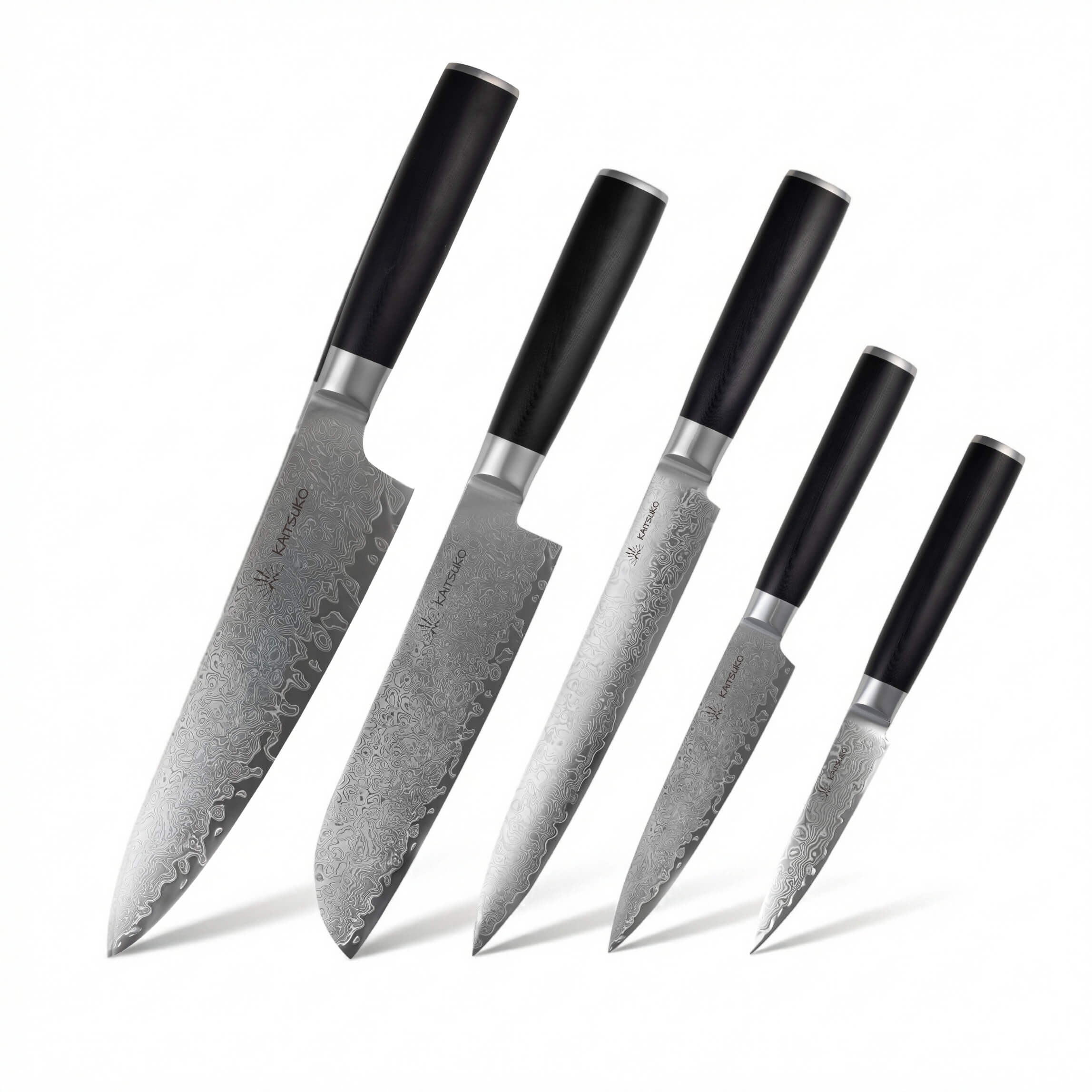 Set de 5 couteaux Kyoto couteaux japonais damas