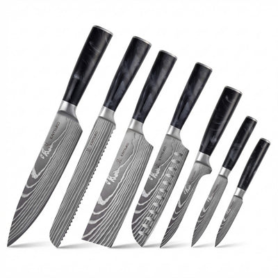 Set of 7 Japanese knives - Chef Tanaka