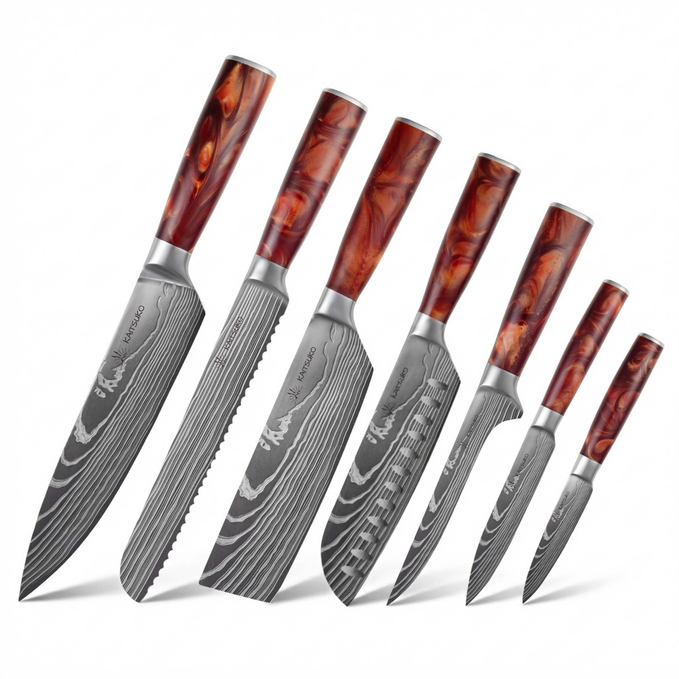 Set of 7 Japanese knives - Chef Tanaka