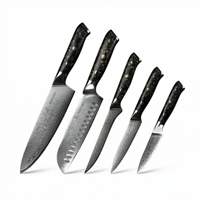 Set of 5 Japanese knives - Chef Yakumoto