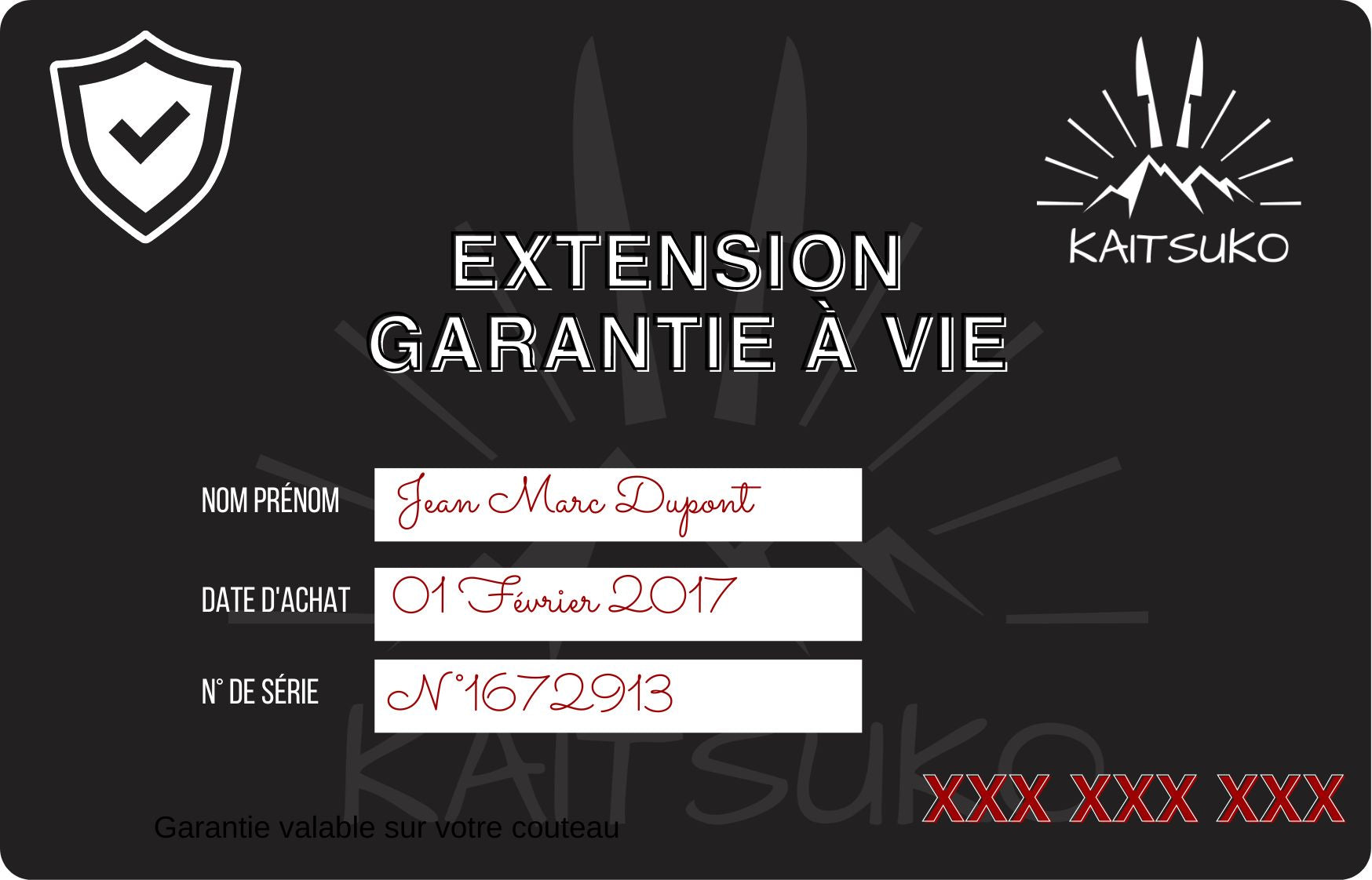 extension garantie à vie protection colis